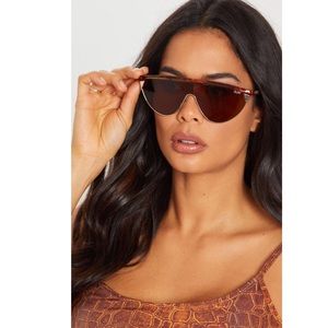 NWT Quay Australia Goldie shield 80’s orange/tort